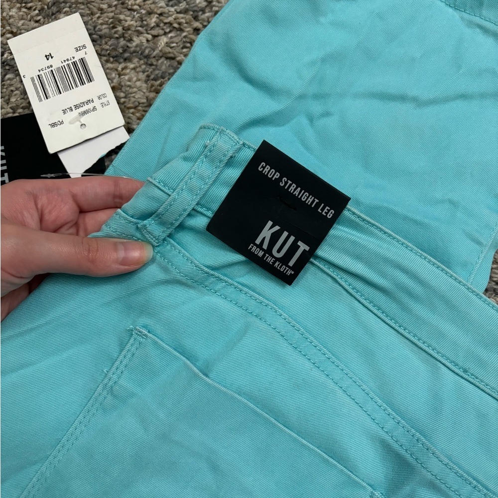 KUT From The Kloth Crop Straight Leg Jeans Sz 14 NWT | KUT Cropped Straight Leg- - Picture 10 of 13